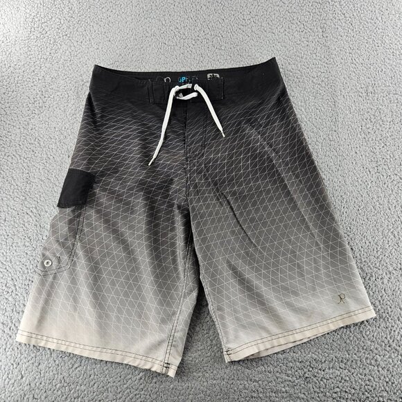 OP Ocean Pacific Board Shorts Mens 30 (32x12) Gray Ombre Swim Beach Opflex - Picture 1 of 15